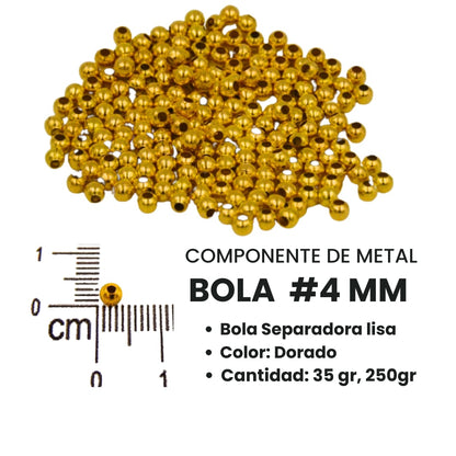 Bolita Separador Componente de Metal para Bisutería